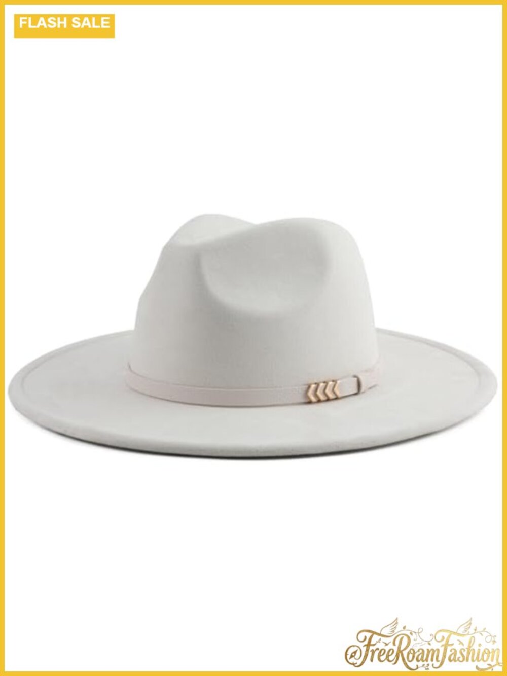 Wide Brim Felt Fedora Hat Adjustable Rancher Outdoor Travel Unisex